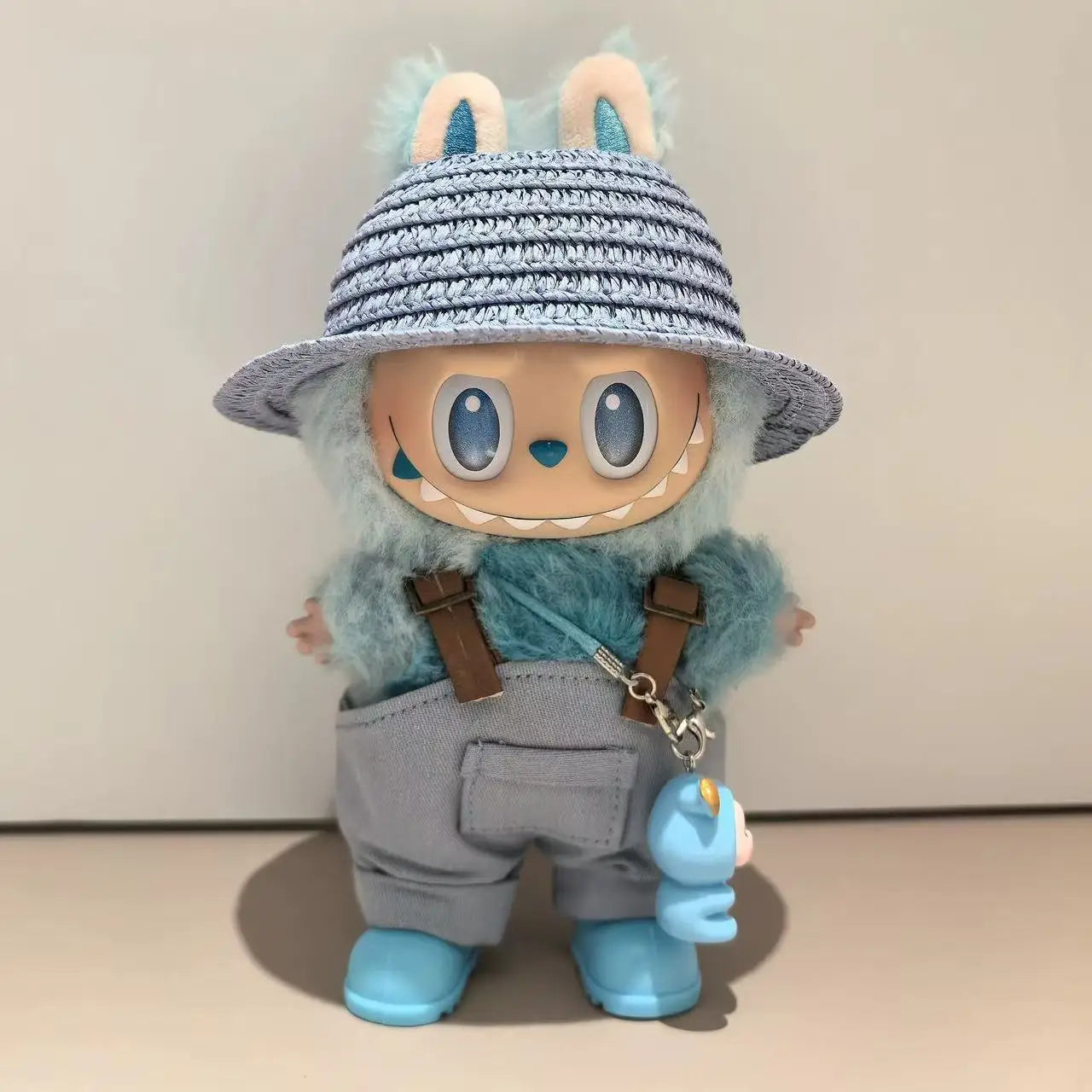 17cm Mini Plush Doll'S Clothes Outfit Accessories For Korea Kpop Exo Labubu Idol Dolls Macaron overalls Clothing Gift